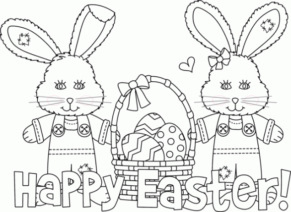 Happy Easter Coloring pages